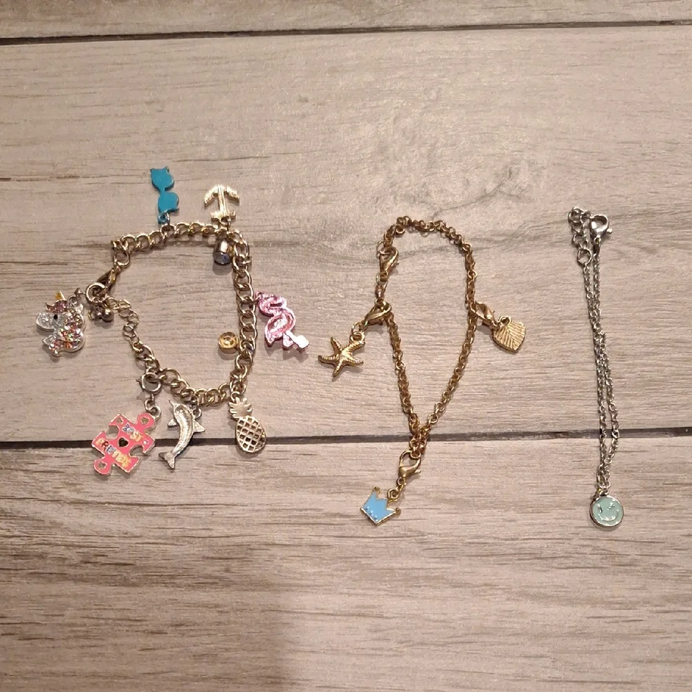 🍋‍🟩Charming Kids' Gold and Silver Charm Bracelets💘